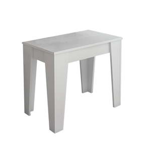 Bílý dřevěný stůl s 6 přídavnými prodlouženími Tomasucci Charlie, 75 x 90 x 50 cm