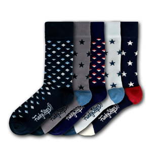Sada 5 párů pánských ponožek Funky Steps Stars, velikost 41 - 45