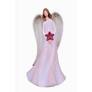 Dekorativní anděl s červenou hvězdou Ego Dekor Lilith, výška 27 cm