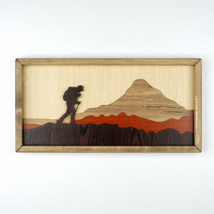 Dřevěný obraz Kate Louise Mountaineer, 50 x 25 cm