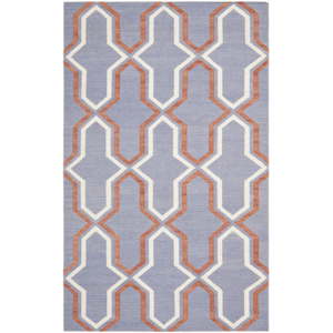Modrošedý vlněný koberec Safavieh Aklim, 243 x 152 cm