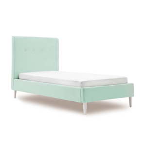 Dětská zelená postel PumPim Mia, 200 x 90 cm