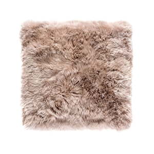 Světle hnědý koberec z ovčí kožešiny Royal Dream Zealand Square, 70 x 70 cm