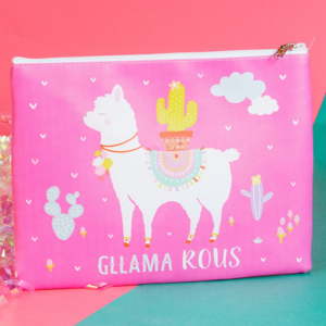 Růžová kosmetická taštička / peněženka Just 4 Kids Llama Cosmetic Bag