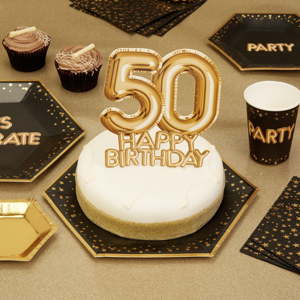 Papírová dekorace na dort s číslem 50 Neviti Topper