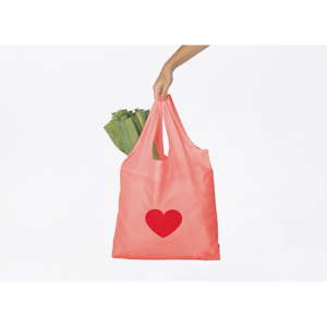 Růžová nákupní taška DOIY Heart