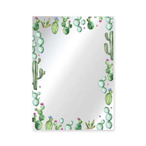 Nástěnné zrcadlo Surdic Espejo Decorado Cactus Garden, 50 x 70 cm