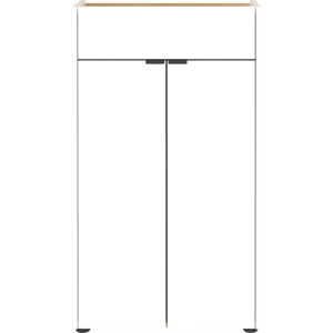 Bílá vysoká koupelnová skříňka 60x98 cm Forano – Germania