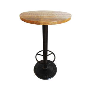 Odkládací stolek s deskou z mangového dřeva Antic Line Mange, ø 60 cm