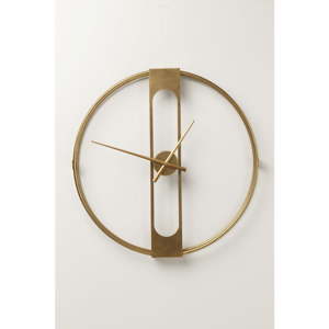 Nástěnné hodiny ve zlaté barvě Kare Design Clip, průměr 60 cm