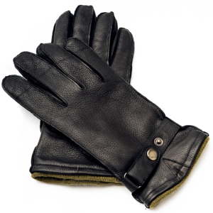 Pánské černé kožené rukavice <br>Pride & Dignity Logan, vel. L