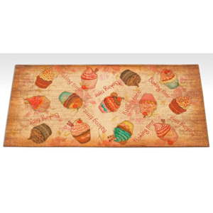 Vysoce odolný kuchyňský koberec Floorita Cakes, 60 x 115 cm