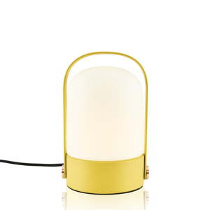 Žlutá stolní lampa s podstavcem Anka