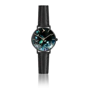 Dámské hodinky s černým páskem z pravé kůže Emily Westwood Dream