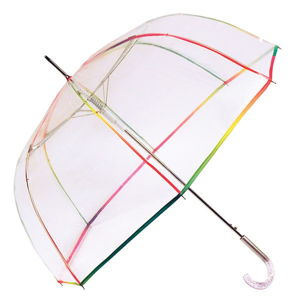 Transparentní holový deštník s duhovými detaily Ambiance Birdcage, ⌀ 95 cm
