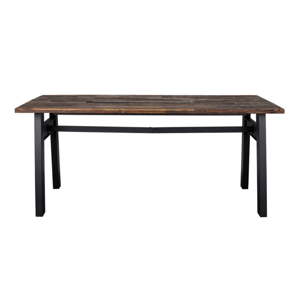 Jídelní stůl s černými ocelovými nohami Dutchbone Alagon Era, 180 x 91 cm