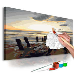 DIY set na tvorbu vlastního obrazu na plátně Artgeist Beach, 60 x 40 cm