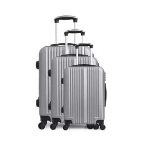 Sada 3 cestovních kufrů ve stříbrné barvě na kolečkách Hero San Diego