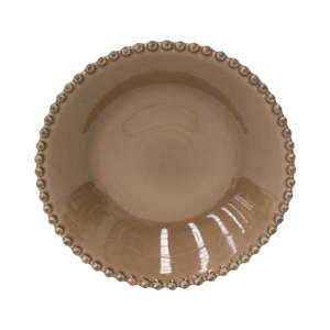 Kakaově hnědý kameninový talíř na polévku Costa Nova Pearl, ⌀ 24 cm
