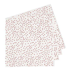 Sada 16 papírových ubrousků Neviti Red & White Dots, 16,5 x 16,5 cm