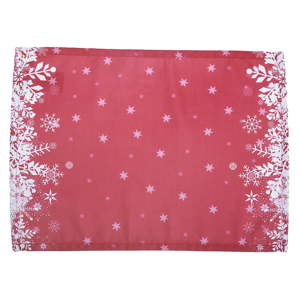 Sada 2 červených prostírání s vánočním motivem Apolena Honey Snowflakes, 33 x 45 cm