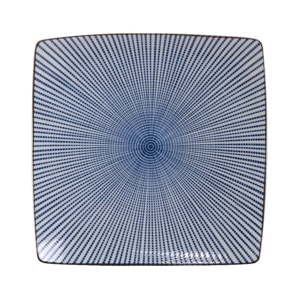 Modrý porcelánový talíř Tokyo Design Studio Yoko, 22 x 22 cm