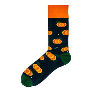 Černo-oranžové pánské ponožky Funky Steps Oranges, velikost 41 - 45
