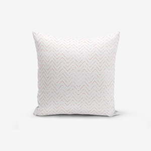 Povlak na polštář s příměsí bavlny Minimalist Cushion Covers Fusya Colorful Zigzag Modern, 45 x 45 cm