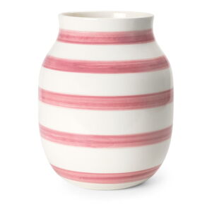 Bílo-růžová keramická váza Kähler Design Omaggio, výška 20 cm