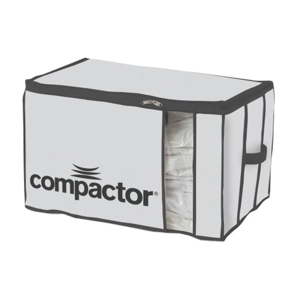 Bílý textilní úložný box Compactor Brand XXL Grande