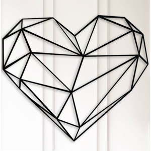 Kovová nástěnná dekorace Polygon Heart