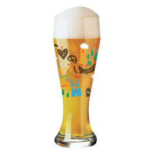 Set pivní sklenice z křišťálového skla a 5 podtácků Ritzenhoff Izabela Markiewicz, 645 ml