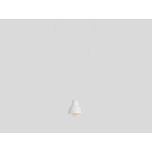 Bílé závěsné svítidlo s detailem ve zlaté barvě Custom Form Coben