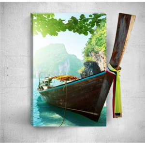 Nástěnný 3D obraz Mosticx Tropical Boat Voyage, 40 x 60 cm