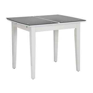 Bílo-šedý rozkládací stůl Mauro Ferretti Vetro Legno