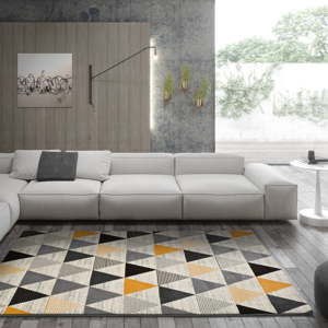 Šedý koberec Universal Leo Triangles, 160 x 230 cm