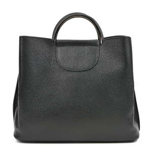 Černá kožená kabelka Mangotti Bags Patricia