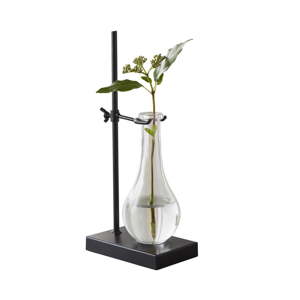 Skleněná váza s černým podstavcem Native Laboratory