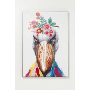 Nástěnný obraz Kare Design Flowers Bird, 102 x 72 cm