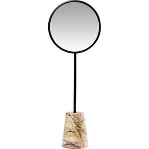 Stolní zrcadlo s mramorovým podstavcem Kare Design Bung, Ø 20 cm