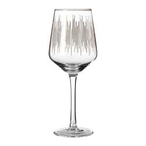 Sada 4 sklenic na víno z ručně foukaného skla Premier Housewares Deco, 4,3 dl