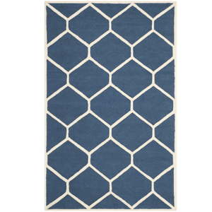 Tmavě modrý vlněný koberec Safavieh Lulu 121 x 182 cm