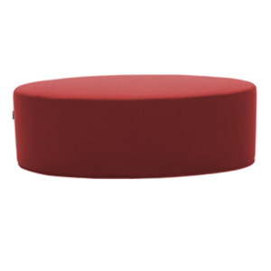 Červený puf Softline Bon-Bon Eco Cotton Red, délka 120 cm