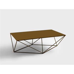 Konferenční stolek ve zlaté barvě Custom Form Daryl, délka 140 cm