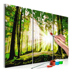 DIY set na tvorbu vlastního obrazu na plátně Artgeist Spring Forest, 120 x 80 cm