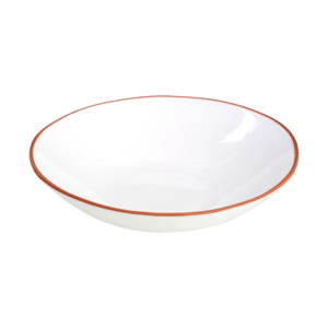 Bílý servírovací talíř na těstoviny z glazované terakoty Premier Housewares