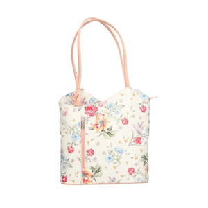 Kožená kabelka s růžovými detaily Chicca Borse Paraya