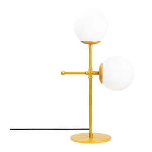 Stolní lampa ve zlato-bílé barvě Opviq lights Mudoni