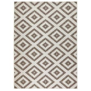Hnědý vzorovaný oboustranný koberec vhodný i na ven bougari Malta, 200 x 290 cm