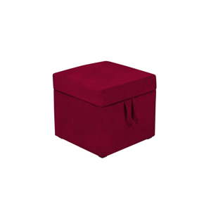 Červená taburetka s úložným prostorem KICOTI Cube